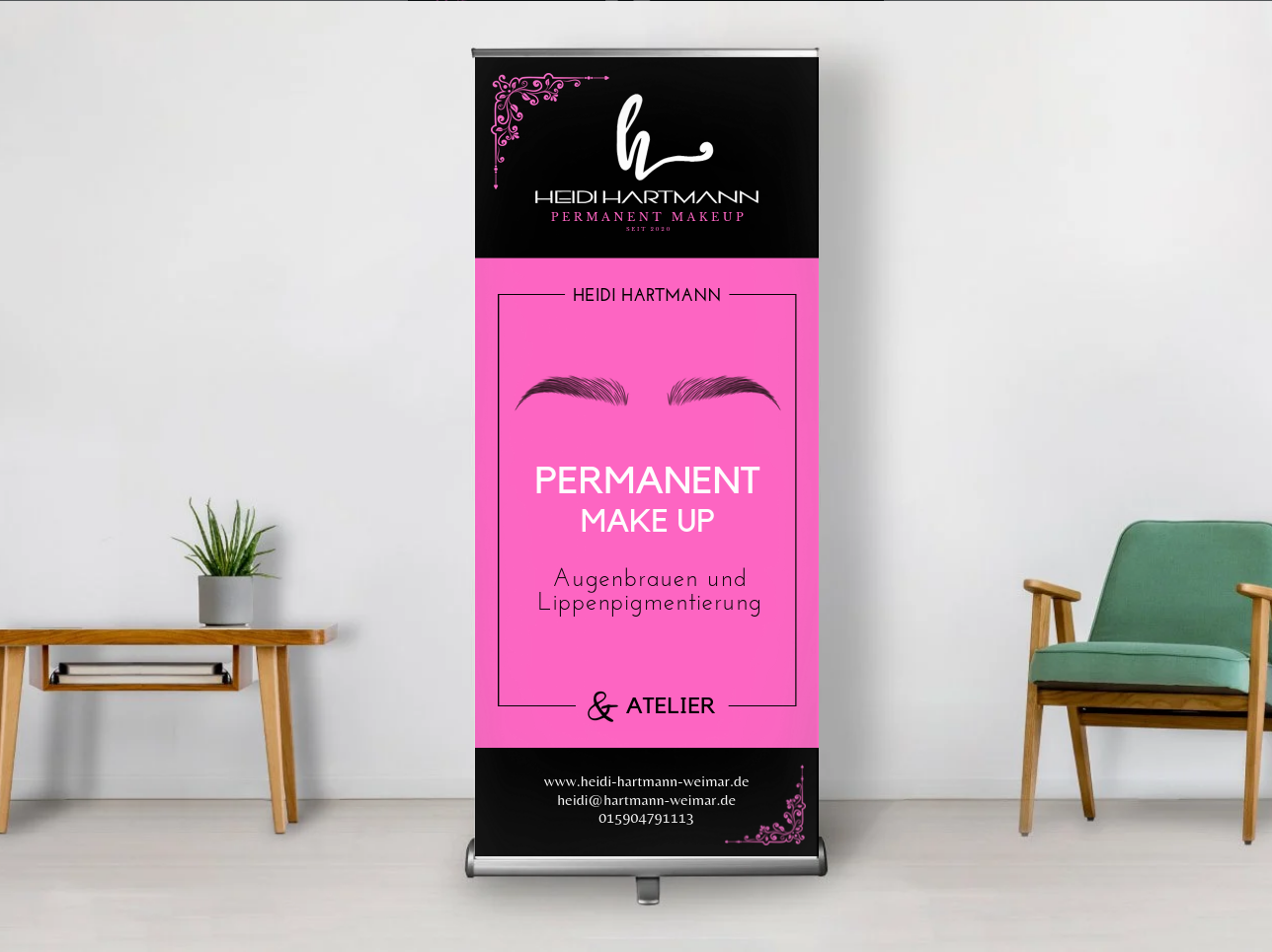 Permanent Makeup Roll Up Banner