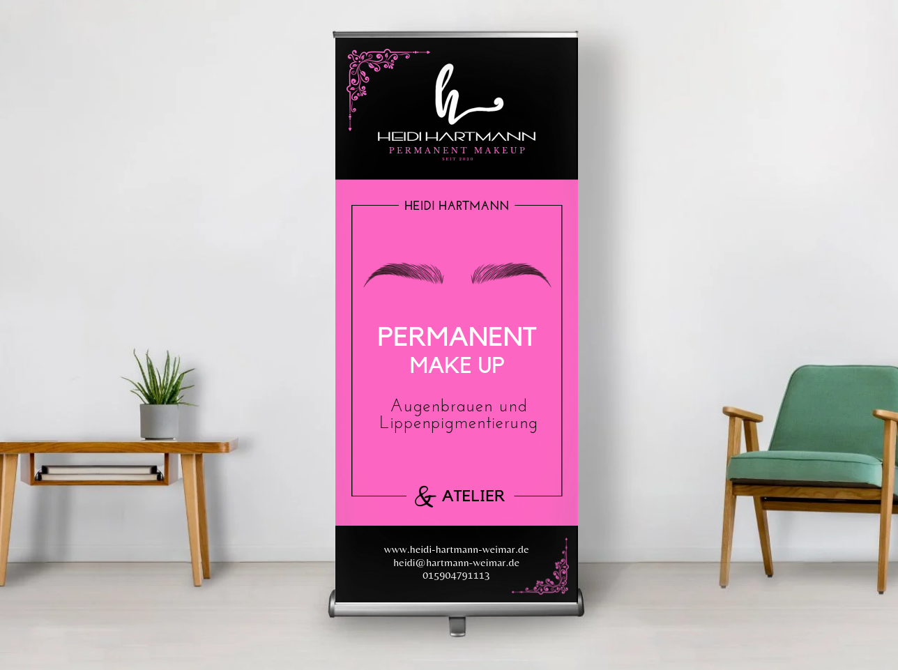 Permanent Makeup Roll Up Banner